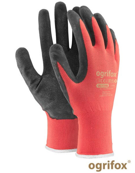 Рукавиці захисні OX.11.558 LATEKS з латексним покриттям, біло-блакитні — OGRIFOX